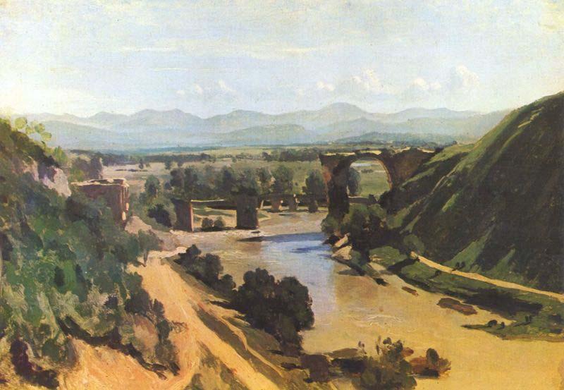 Jean Baptiste Camille  Corot The Bridge at Narni oil painting image